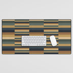 Mixed Stripes Pattern XXV Bold Earthy Desk Mat Gallery Image 1