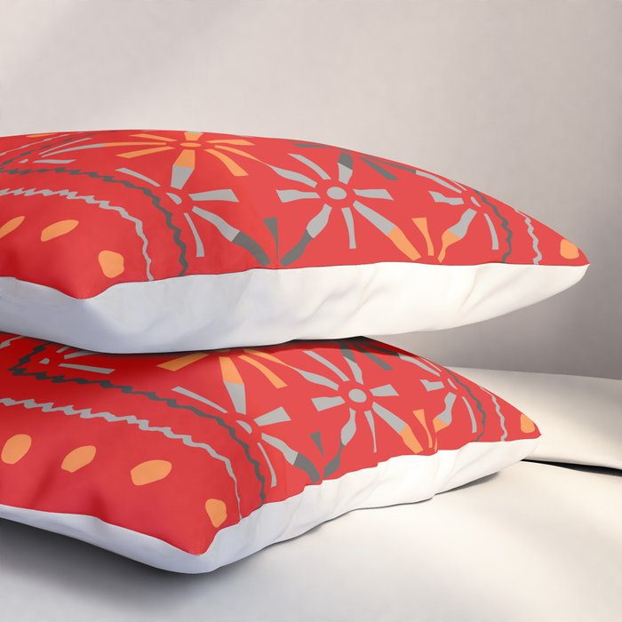 Nativo Red Pillow Sham Gallery Image 3