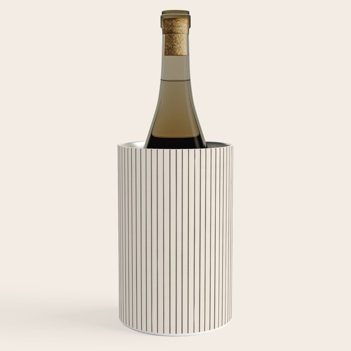 Light Blue Thin Black Lines Minimalism Modern Artwork Wine Chiller Gallery Image 3