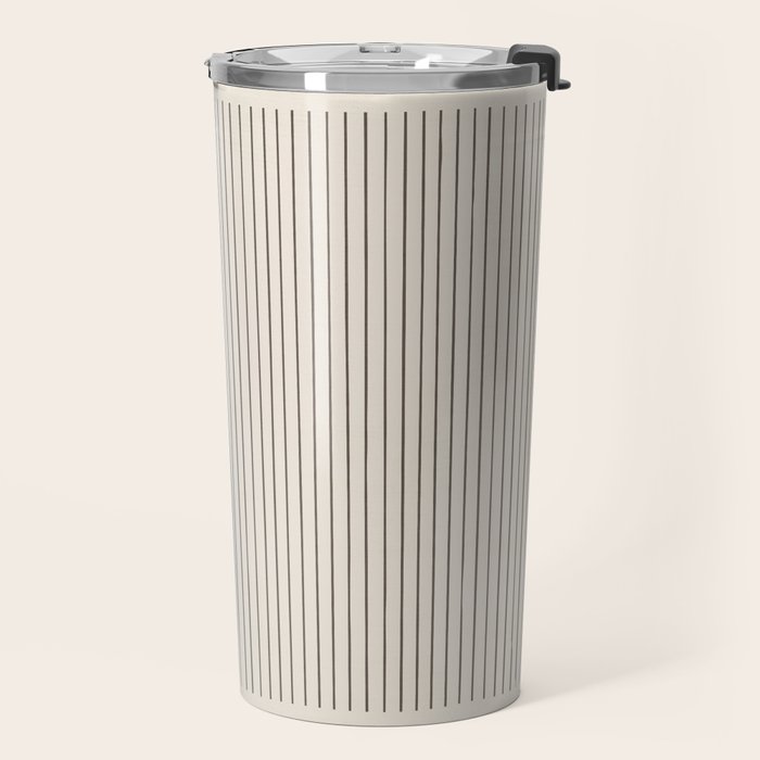 Light Blue Thin Black Lines Minimalism Modern Artwork Travel Mug Gallery Image 2