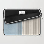 Light Blue Thin Black Lines Minimalism Modern Artwork Laptop Sleeve Gallery Image 2
