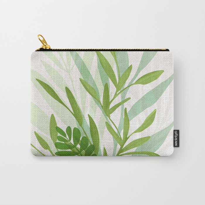 Wild Greenery / Abstract Botanical Series Carry All Pouch Gallery Image 1