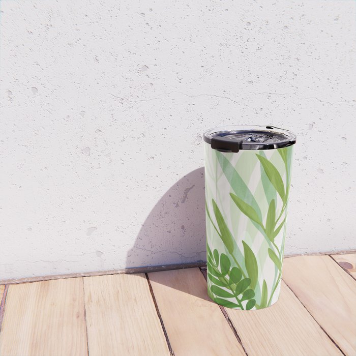 Wild Greenery / Abstract Botanical Series Travel Mug Gallery Image 4