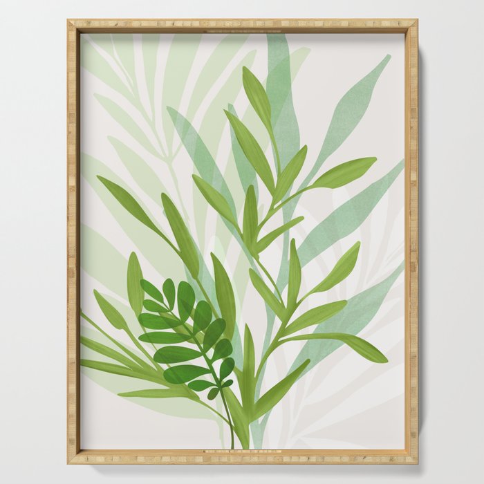 Wild Greenery / Abstract Botanical Series Serving Tray Gallery Image 1