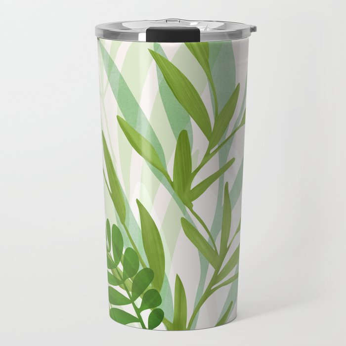 Wild Greenery / Abstract Botanical Series Travel Mug Gallery Image 1
