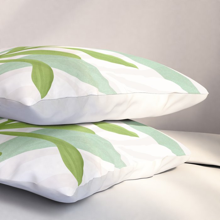 Wild Greenery / Abstract Botanical Series Pillow Sham Gallery Image 3