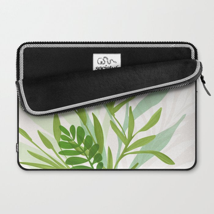 Wild Greenery / Abstract Botanical Series Laptop Sleeve Gallery Image 2
