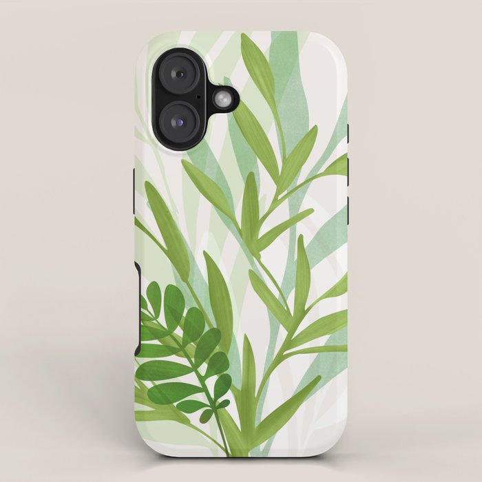 Wild Greenery / Abstract Botanical Series iPhone Case Gallery Image 1