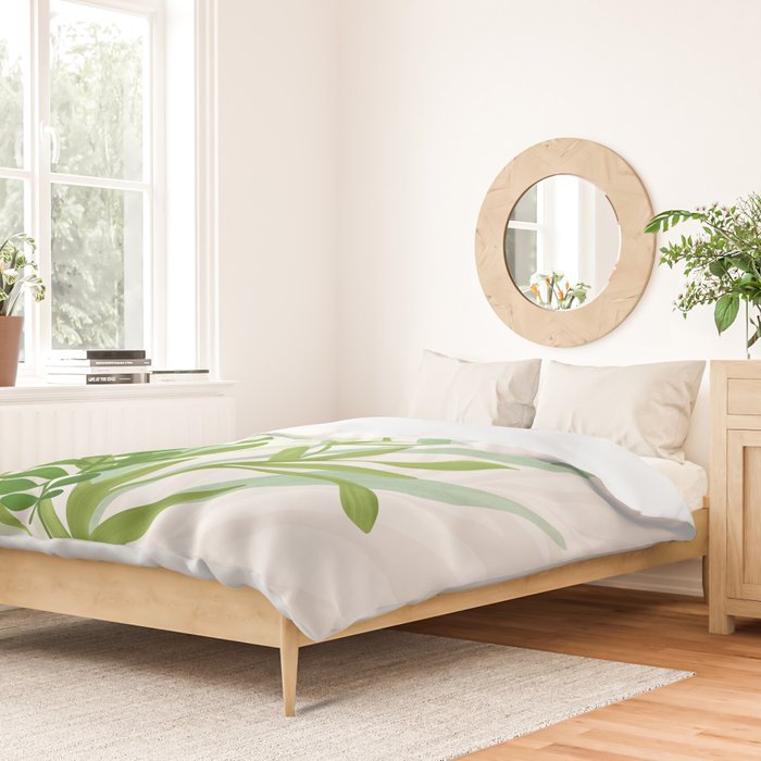 Wild Greenery / Abstract Botanical Series Duvet Cover Gallery Image 2