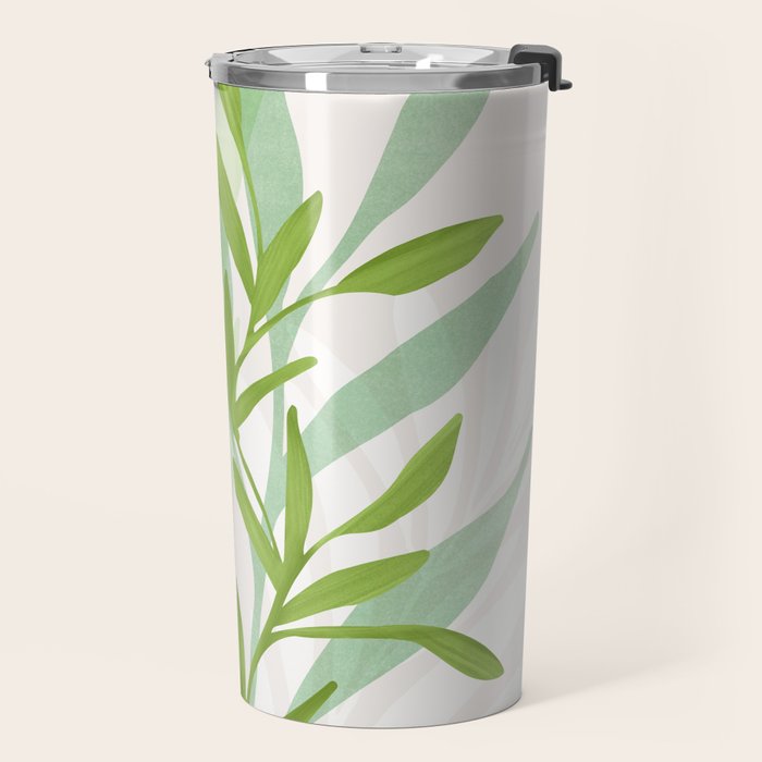 Wild Greenery / Abstract Botanical Series Travel Mug Gallery Image 2