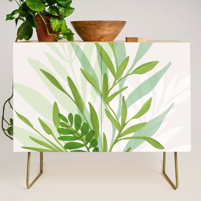 Wild Greenery / Abstract Botanical Series Credenza Gallery Image 1