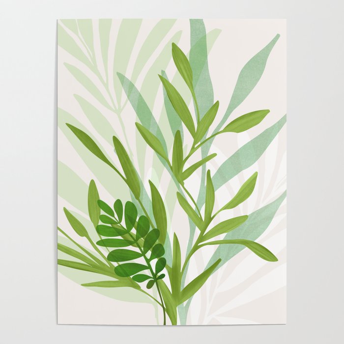 Wild Greenery / Abstract Botanical Series Poster Gallery Image 1