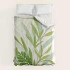 Wild Greenery / Abstract Botanical Series Duvet Cover Gallery Image 6