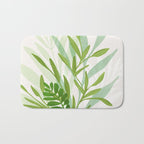Wild Greenery / Abstract Botanical Series Bath Mat Gallery Image 1