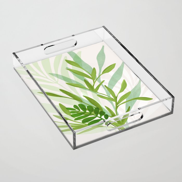Wild Greenery / Abstract Botanical Series Acrylic Tray Gallery Image 1