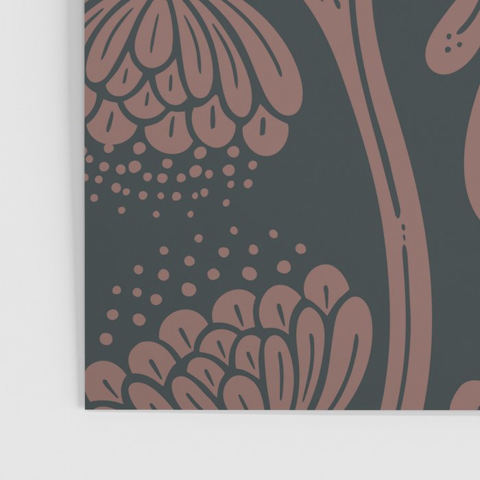 Peacock Dreams - Black & Terracotta Poster Gallery Image 3