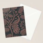 Peacock Dreams - Black & Terracotta Stationery Card Gallery Image 2