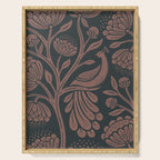 Peacock Dreams - Black & Terracotta Serving Tray Gallery Image 1