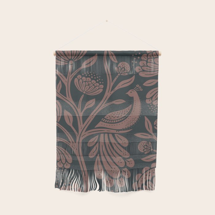 Peacock Dreams - Black & Terracotta Wall Hanging Gallery Image 1