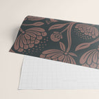 Peacock Dreams - Black & Terracotta Wrapping Paper Gallery Image 2