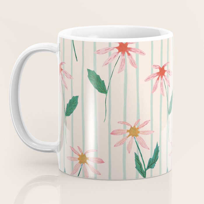 Flowers and stripes Coffee Mug Gallery Image 3