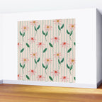 Flowers and stripes Wall Mural Gallery Image 2