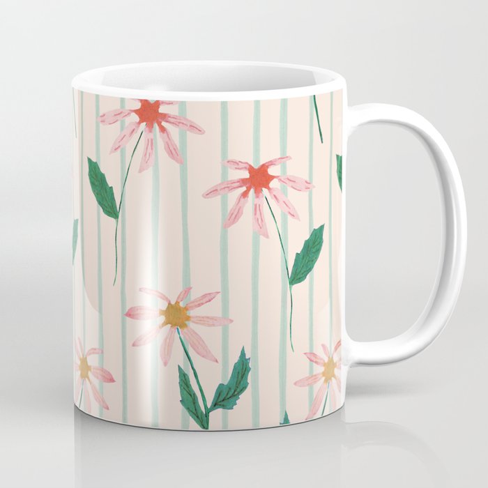 Flowers and stripes Coffee Mug Gallery Image 1
