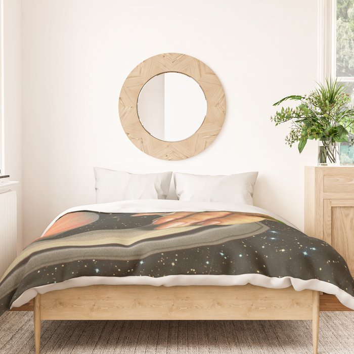 Cosmic Spin - Vinyl Scratch Duvet Cover Gallery Image 3