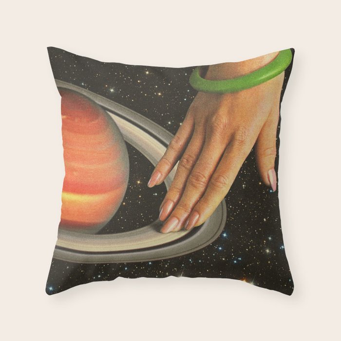 Cosmic Spin - Vinyl Scratch Throw Pillow Gallery Image 1