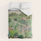 Anna Mary Robertson 'Grandma' Moses The Old Oaken Bucket American Folk Art Duvet Cover Gallery Image 6