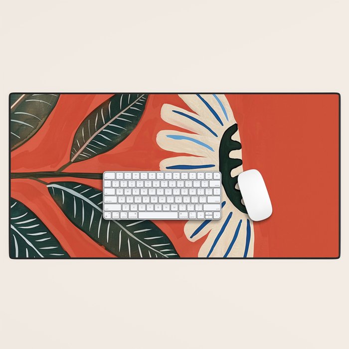 Folk Daisy Botanical Art Desk Mat Gallery Image 1