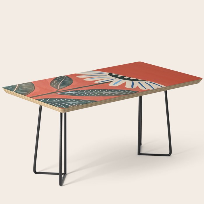 Folk Daisy Botanical Art Coffee Table Gallery Image 1