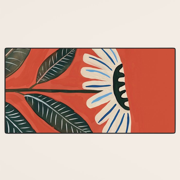 Folk Daisy Botanical Art Desk Mat Gallery Image 3