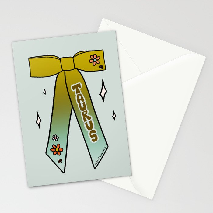 Taurus Bow Stationery Card Gallery Image 2