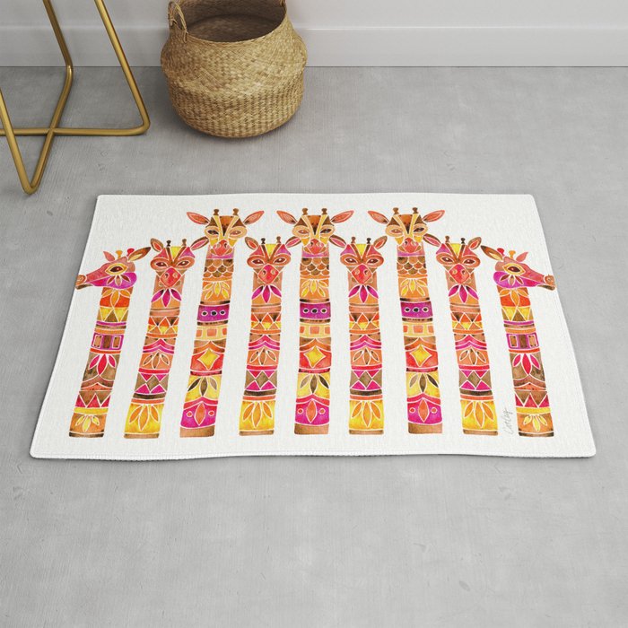Giraffes - Fiery Palette Rug Gallery Image 1