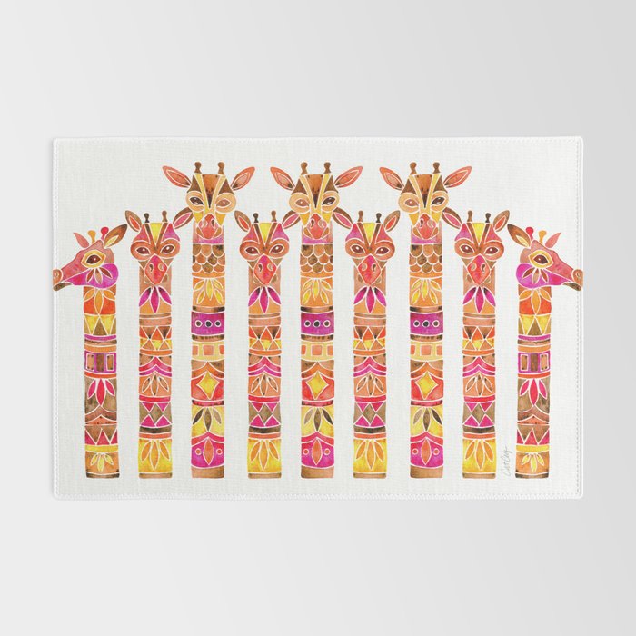 Giraffes - Fiery Palette Rug Gallery Image 2