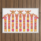 Giraffes - Fiery Palette Outdoor Rug Gallery Image 1