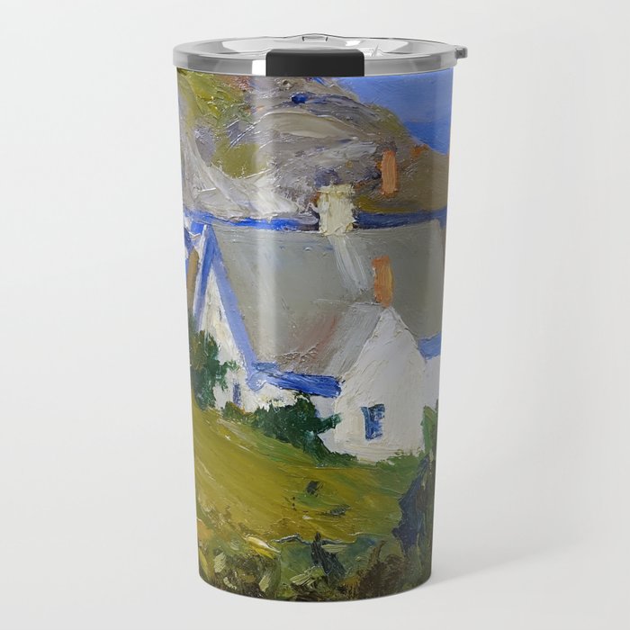 Monhegan Houses Maine by Edward Hopper 1916-1919 Travel Mug Gallery Image 1