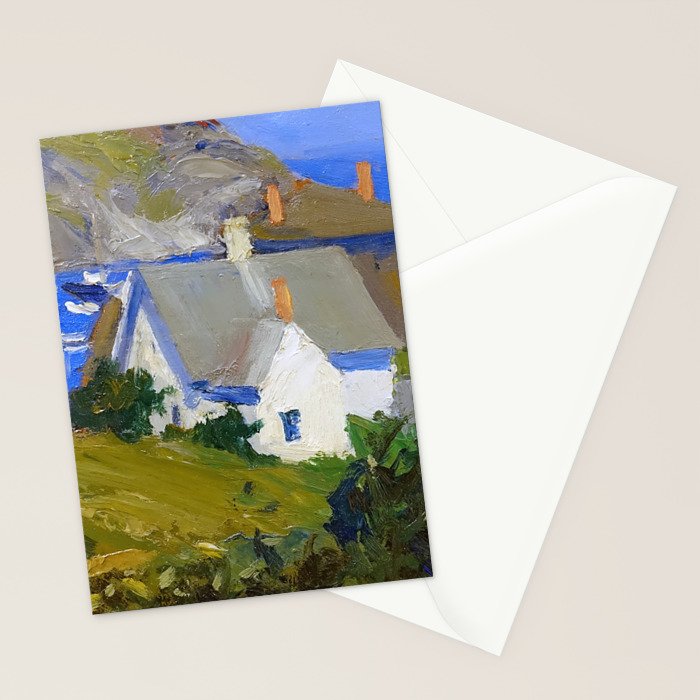 Monhegan Houses Maine by Edward Hopper 1916-1919 Stationery Card Gallery Image 2