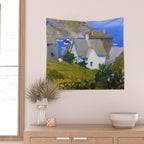 Monhegan Houses Maine by Edward Hopper 1916-1919 Wall Tapestry Gallery Image 2