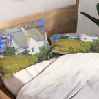 Monhegan Houses Maine by Edward Hopper 1916-1919 Pillow Sham Gallery Image 2