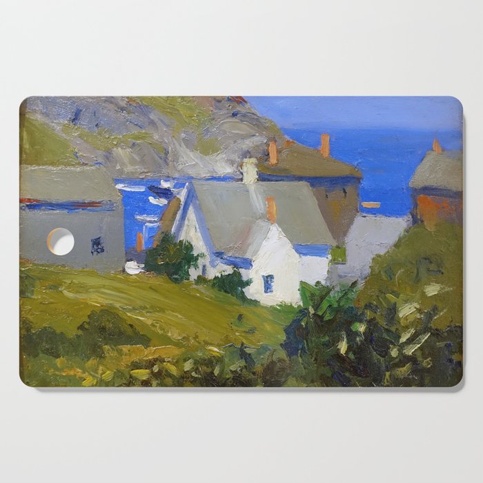 Monhegan Houses Maine by Edward Hopper 1916-1919 Cutting Board Gallery Image 1