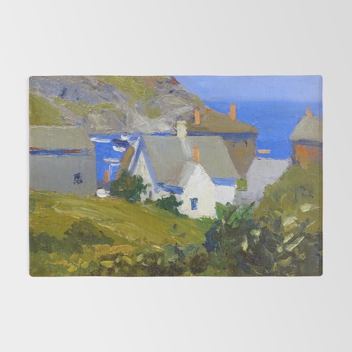 Monhegan Houses Maine by Edward Hopper 1916-1919 Rug Gallery Image 2