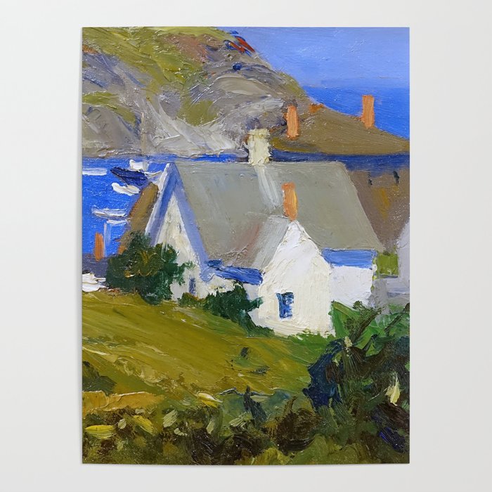 Monhegan Houses Maine by Edward Hopper 1916-1919 Poster Gallery Image 1