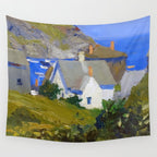 Monhegan Houses Maine by Edward Hopper 1916-1919 Wall Tapestry Gallery Image 4