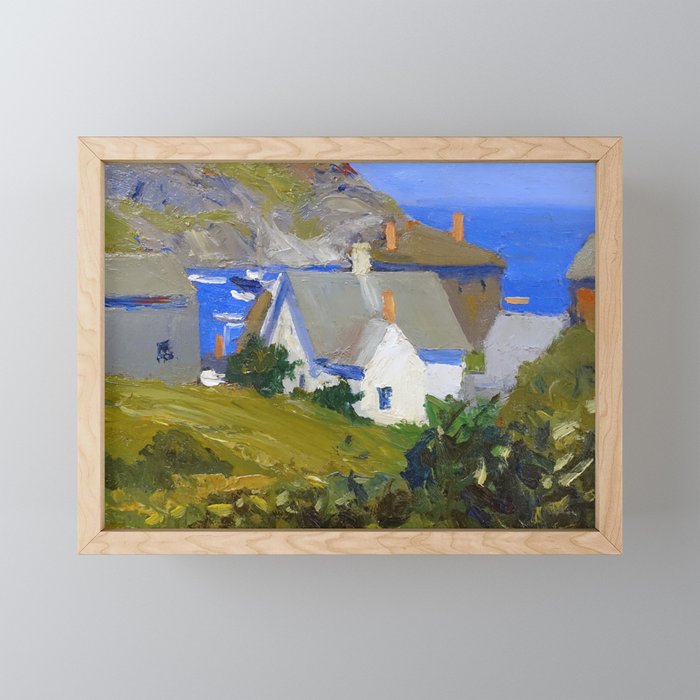 Monhegan Houses Maine by Edward Hopper 1916-1919 Mini Art Print Gallery Image 1