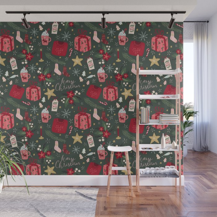 Merry Christmas Wall Mural Gallery Image 1