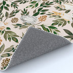 Rabbits in the green forest Rug Gallery Image 4