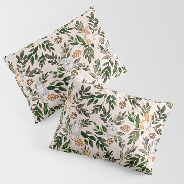 Rabbits in the green forest Pillow Sham Gallery Image 3