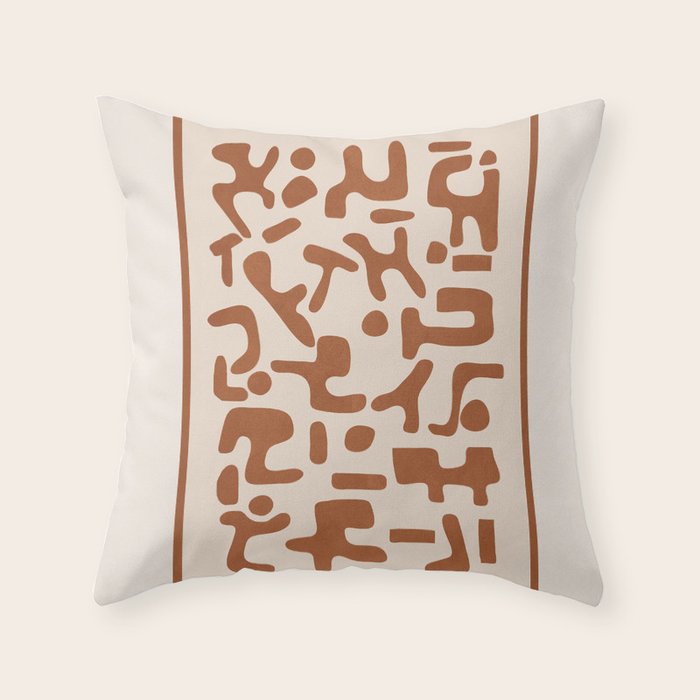 Organic Contemporary Modern Shapes 07 Throw Pillow Gallery Image 6